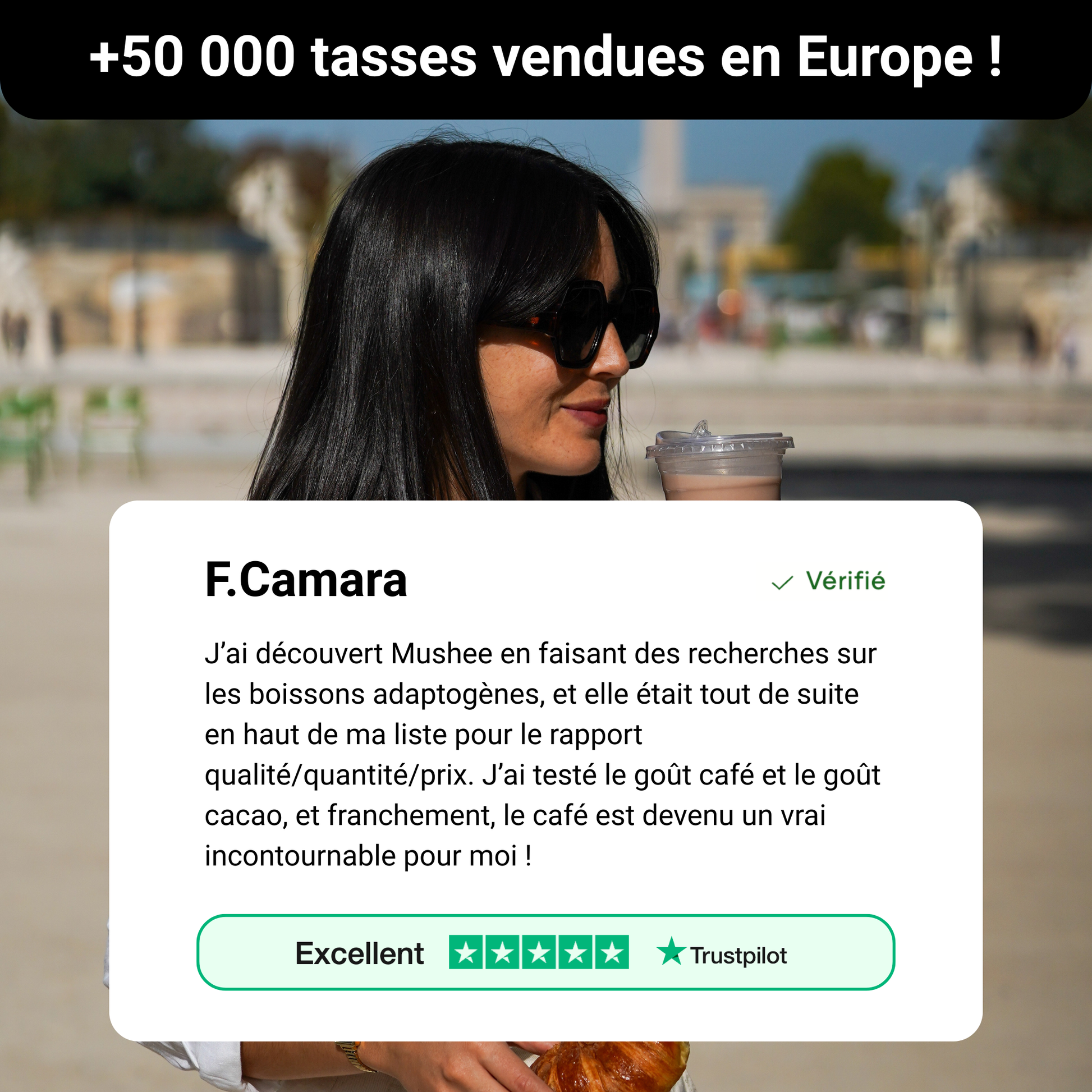 Mix Adaptogène Mushee - Combinaison Café, Matcha et Cacao